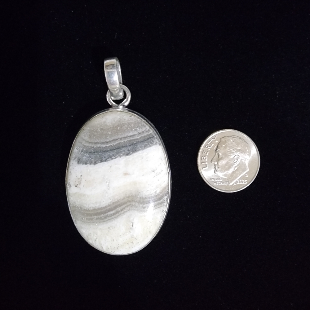 Zebra Calcite Pendant